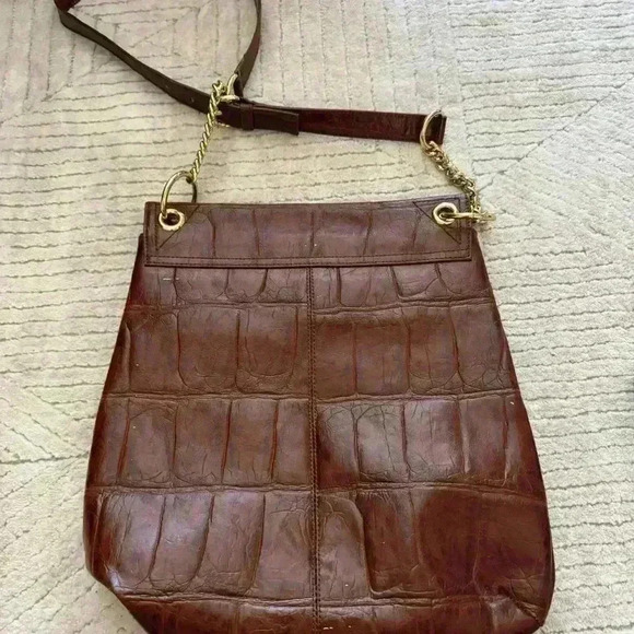 Kate Landry brown crock pattern purse - Picture 3 of 7